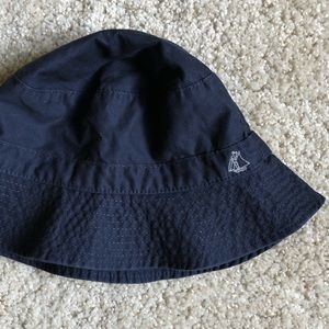 Petit Bateau navy cotton sun hat 24M